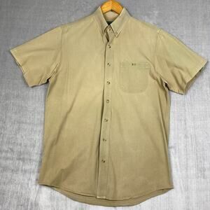 Kevins Plantation Collection Button Down Shirt Mens Medium Khaki Safari Cotton
